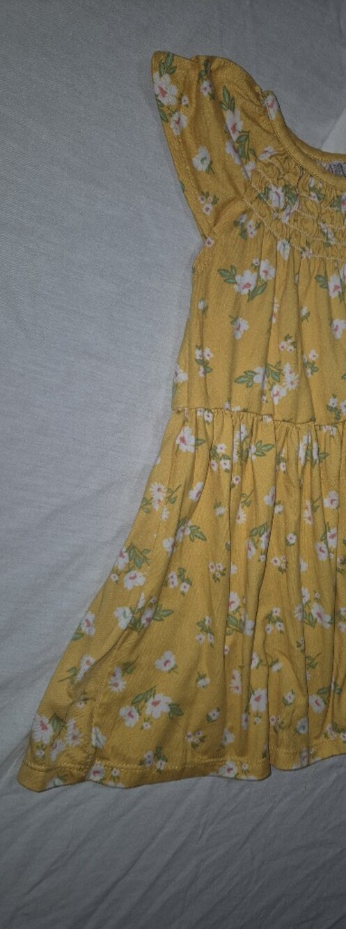 Girls Size 4 Yellow Floral Dress